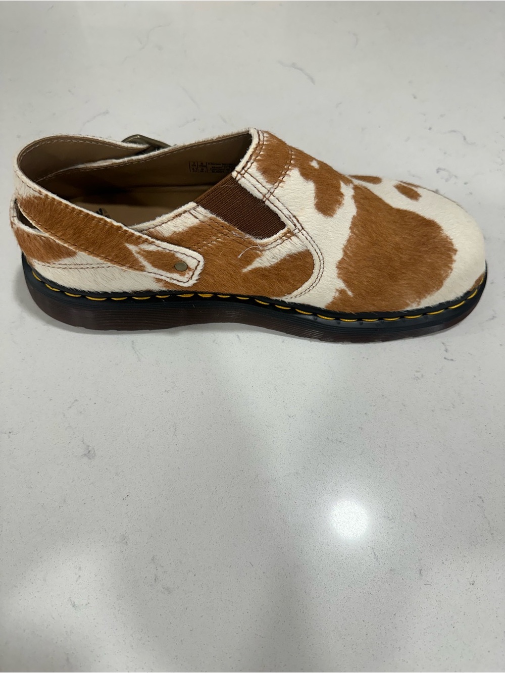 Dr. Martens Isham Jersey Cow Print Slingback Mules Size 9W - Picture 4 of 7